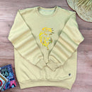 Moletom Caqui Aplique Leão Dourado