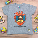 T-Shirt Infantil Cinza Ele Faz Morada Em Mim!