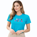 Camiseta Feminina Turquesa Forte & Corajosa