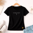 Camiseta Feminina Preta Tua Graça Me Basta