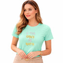 Camiseta Feminina Verde Menta A Tua Graça Me Basta  Aplique