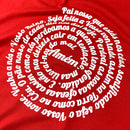 Camiseta Feminina Vermelha Oração Pai Nosso