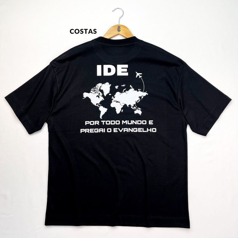 Oversized Preta Full IDE Por Todo Mundo E Pregai O Evangelho