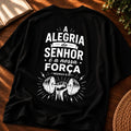 Oversized Preta Alegria do Senhor