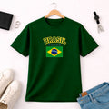 Camiseta Masculina Verde Brasil Bandeira