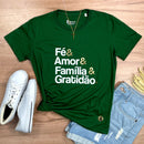 Camiseta Feminina Verde Fé & Amor