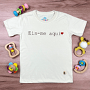 T-Shirt Infantil Off White Eis-me Aqui