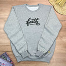 Moletom Cinza Aplique Faith