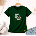 Camiseta Feminina Verde O Que Seria De Mim, Sem Ti, Jesus? 