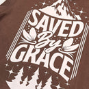 Moletom Canguru Com Capuz Marrom Saved By Grace