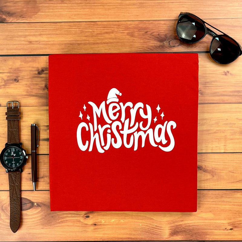 Camiseta Masculina Vermelha Merry Christmas Chapéu