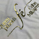 Camiseta Feminina Branca Quem Planta Fé Dourado