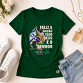 Camiseta Feminina Verde Brasil Feliz é a Nação