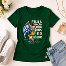Camiseta Feminina Verde Brasil Feliz é a Nação