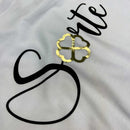 Camiseta Feminina Branca Sorte Dourado