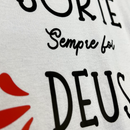 Camiseta Feminina Branca Sorte Deus