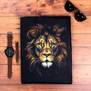 Camiseta Masculina Preta Leão Dourado