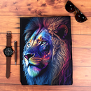 Camiseta Masculina Preta Leão Azul