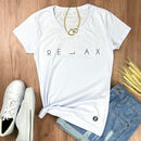Camiseta Feminina Branca Relax