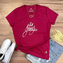 Camiseta Feminina Pink Jesus Coroa