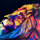 Camiseta Feminina Preta Leão