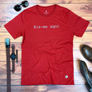 Camiseta Masculina Vermelha Eis-me Aqui
