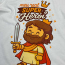 T-Shirt Infantil Off White Meu Real Super Herói