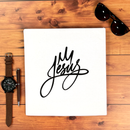 Camiseta Masculina Branca Jesus Coroa