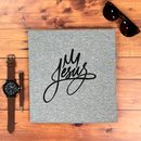 Camiseta Masculina Cinza Jesus Coroa