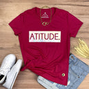 Camiseta Feminina Pink Atitude Holográfico