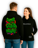 Moletom Canguru Com Capuz Preto O Amor De Cristo Nos Uniu