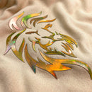 Moletom Caqui Aplique Leão Dourado