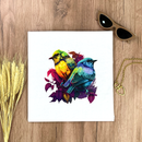 Camiseta Feminina Branca Pássaros