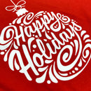 Camiseta Feminina Vermelha Happy Holidays