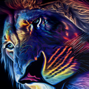 Camiseta Masculina Preta Leão Azul