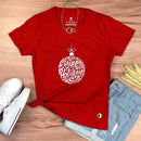 Camiseta Feminina Vermelha Happy Holidays