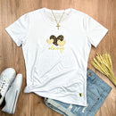 Camiseta Feminina Branca Aplique Always