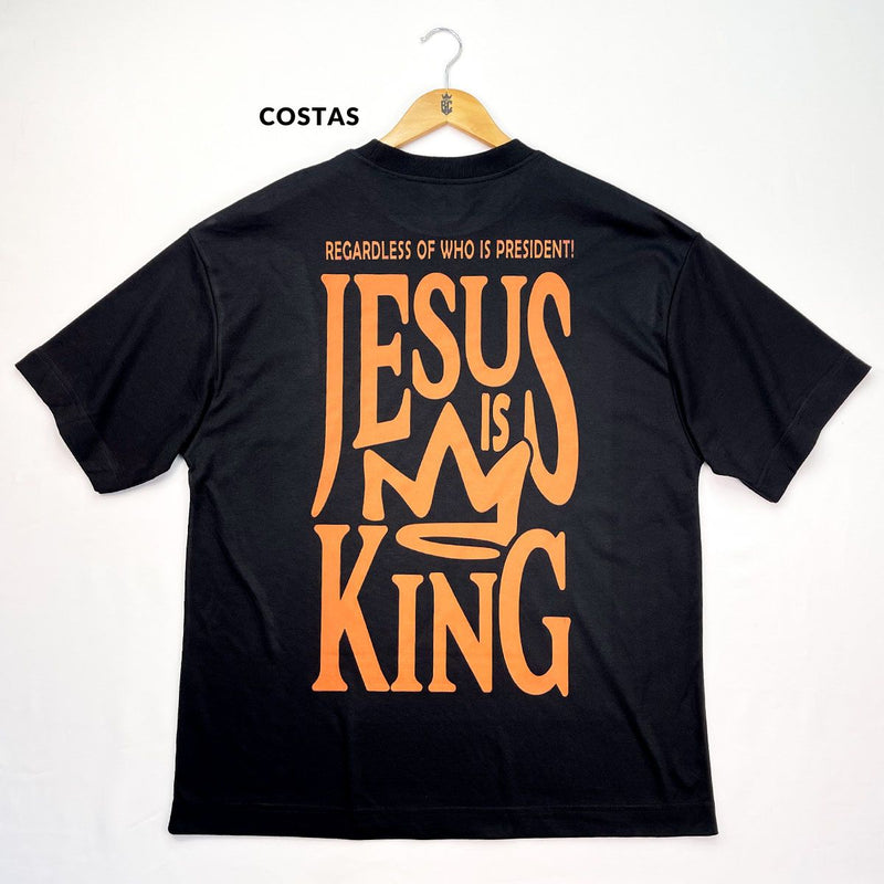 Oversized Preta Full Jesus Is King Coroa