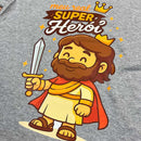 T-Shirt Infantil Cinza Meu Real Super Herói