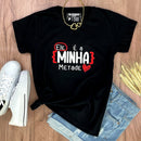 Camiseta Feminina Preta Ele é a minha metade