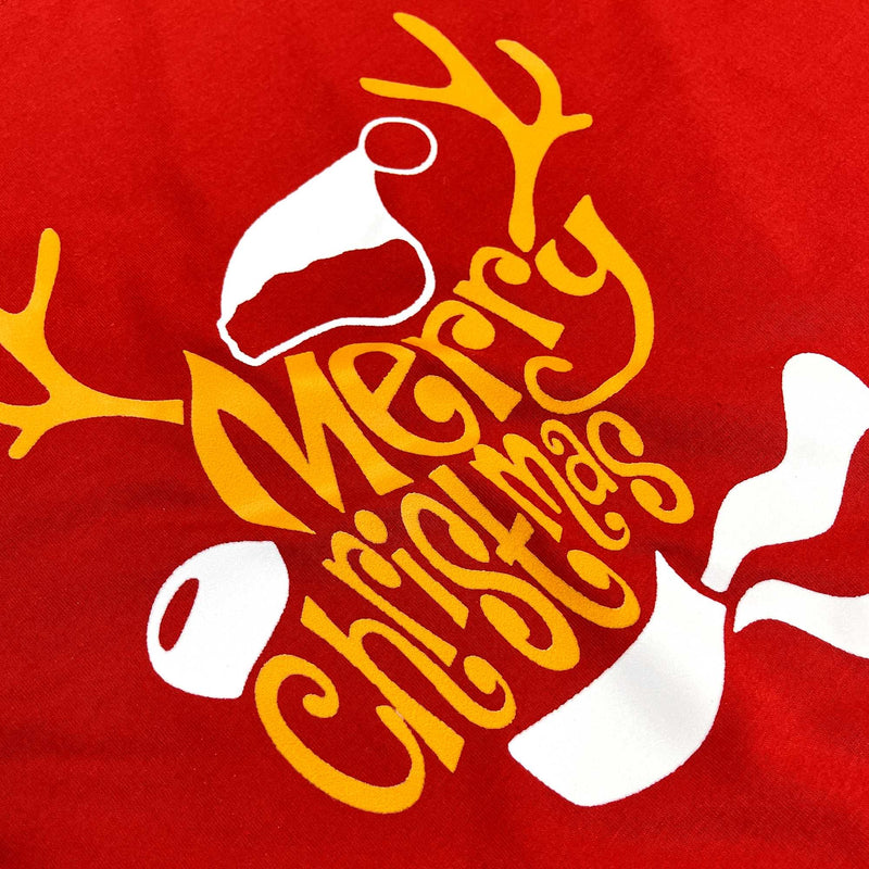 Camiseta Masculina Vermelha Rena Merry Christmas