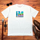 Camiseta Masculina Off White Aplique Camaleão IM Blessed