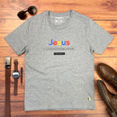 Camiseta Masculina Cinza Jesus Se me buscarem de todo coração, me encontrarão