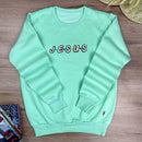 Moletom Menta Aplique J.E.S.U.S