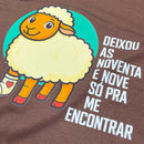 T-Shirt Infantil Marrom Ovelha Deixou As Noventa E Nove