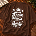 Oversized Marrom  Alegria do Senhor