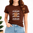 Camiseta Feminina Marrom O Teu Olhar Jamais Se Afastou de mim