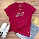 Camiseta Feminina Pink Jesus Cristo Holográfico