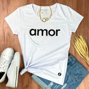 Camiseta Feminina Branca Amor