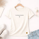 Camiseta Feminina  Off White  Tua Graça Me Basta